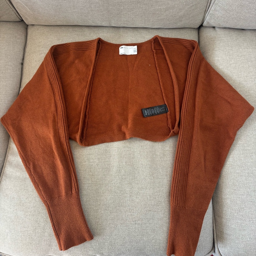 Elegant Rust Shrug/Bolero Sweater for Women
